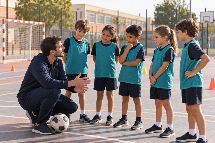 Actividad de fútbol en equipo
